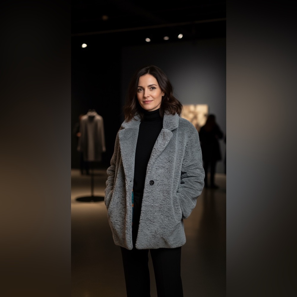 Maeve Gray Teddy Jacket - Picture 2 of 8